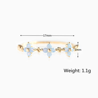 fashion geometric copper zircon rings in bulk