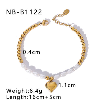 IG Style Simple Style Geometric 304 Stainless Steel 18K Gold Plated Bracelets In Bulk