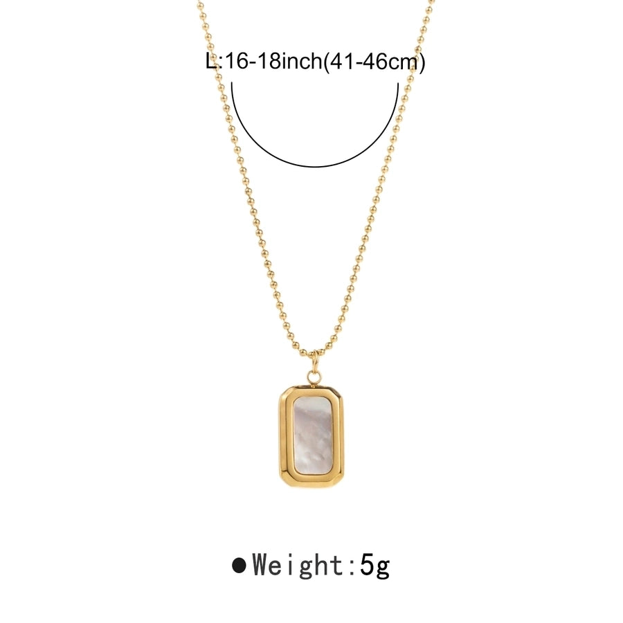 Jewelry Casual Simple Style Color Block 304 Stainless Steel Pendant Necklace