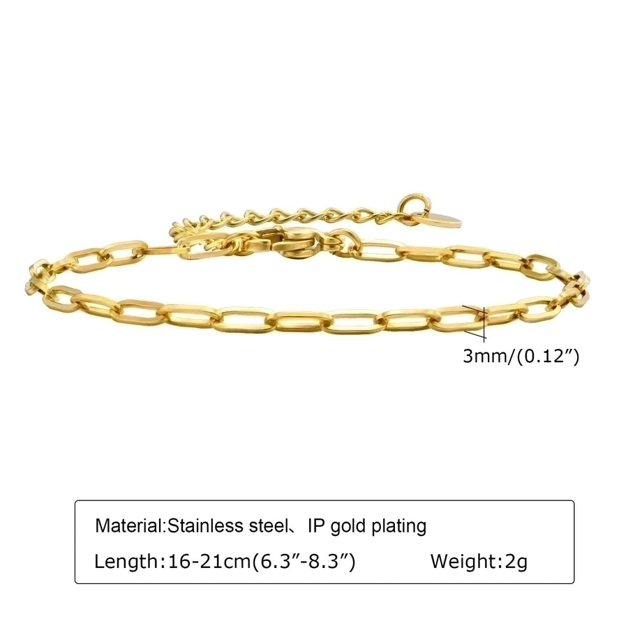 Elegant Geometric 201 Stainless Steel 18K Gold Plated Zircon Bracelets In Bulk