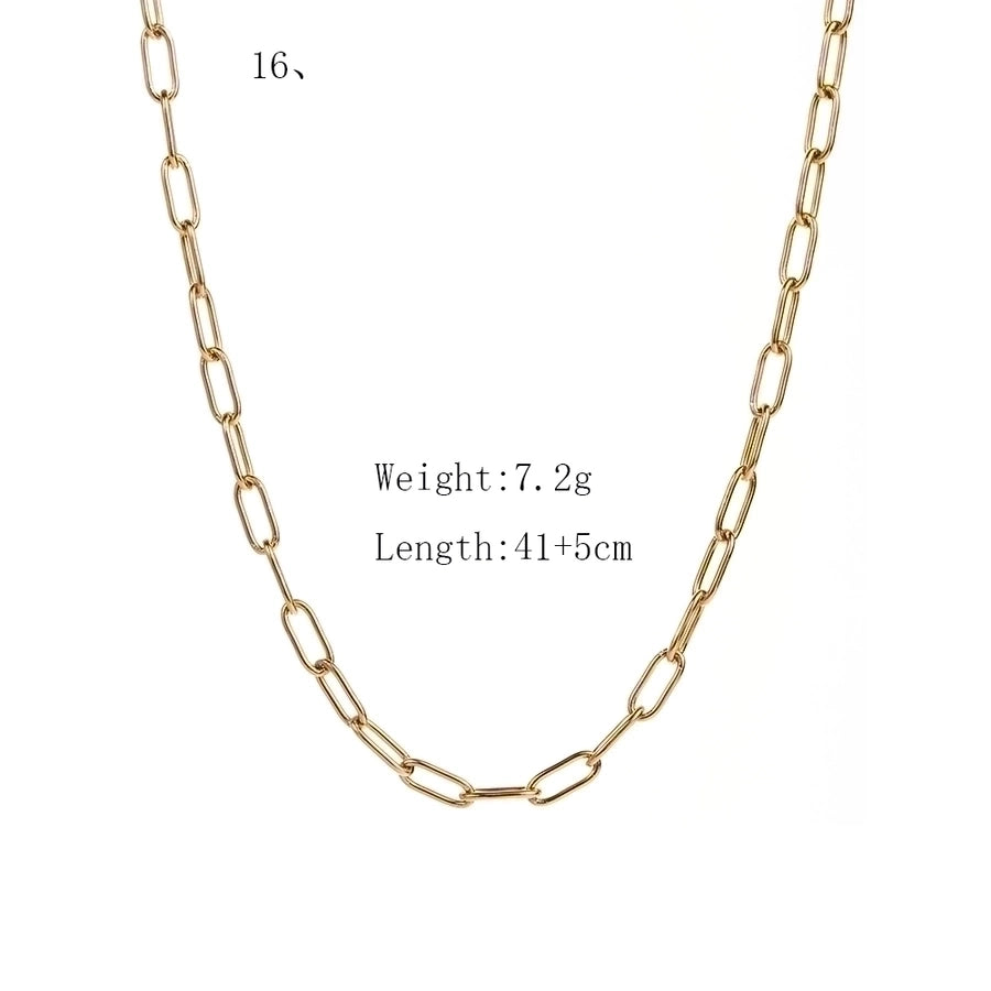 Jewelry Casual Simple Style Solid Color 304 Stainless Steel 18K Gold Plated Stainless Steel Necklaces