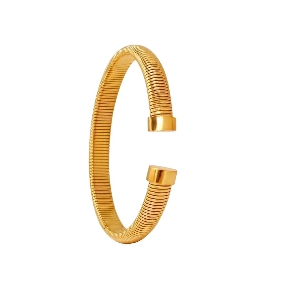 Simple Style Classic Style Solid Color 304 Stainless Steel 18K Gold Plated Bangle In Bulk