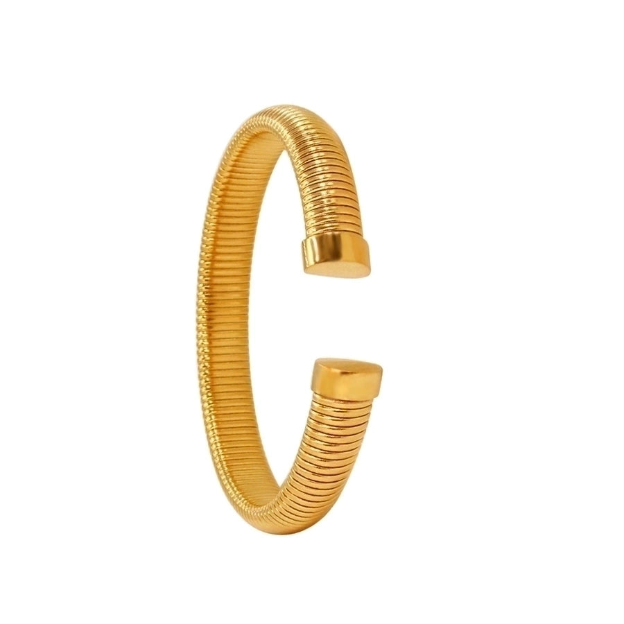 Simple Style Classic Style Solid Color 304 Stainless Steel 18K Gold Plated Bangle In Bulk