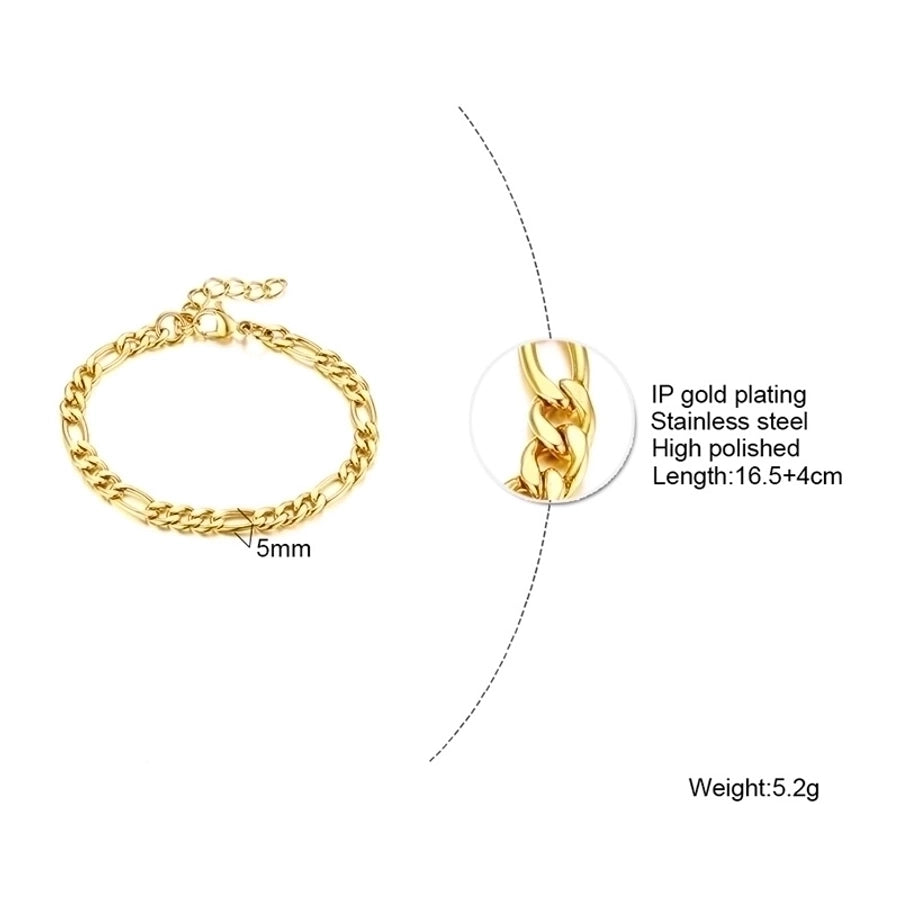 Elegant Geometric 201 Stainless Steel 18K Gold Plated Zircon Bracelets In Bulk