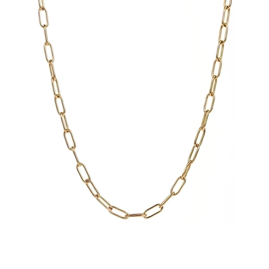 Jewelry Casual Simple Style Solid Color 304 Stainless Steel 18K Gold Plated Stainless Steel Necklaces