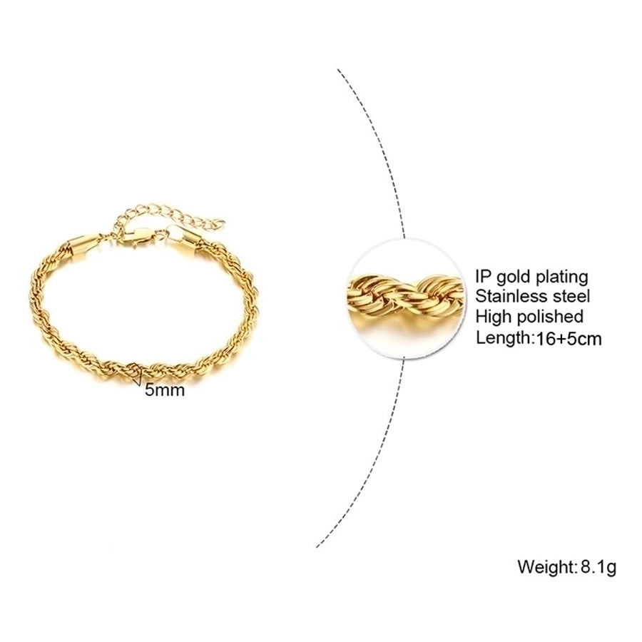 Elegant Geometric 201 Stainless Steel 18K Gold Plated Zircon Bracelets In Bulk