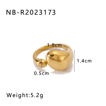 Jewelry Simple Style Classic Style Geometric 304 Stainless Steel 18K Gold Plated Rings