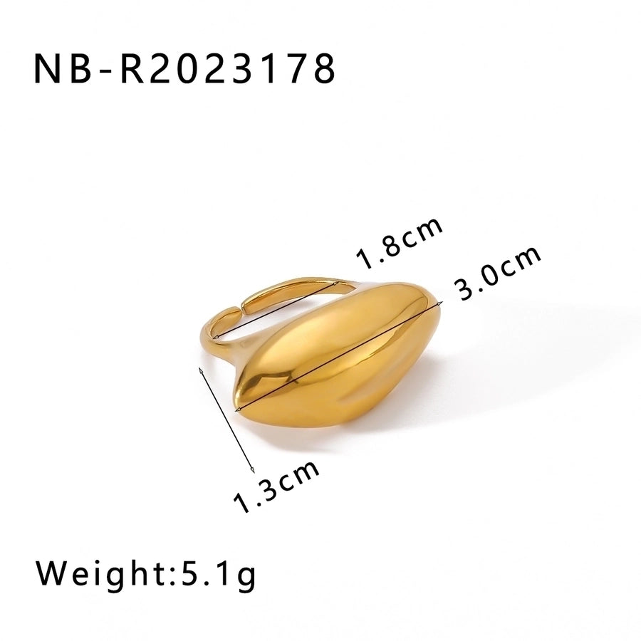 Jewelry Simple Style Classic Style Geometric 304 Stainless Steel 18K Gold Plated Rings