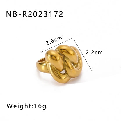 Jewelry Simple Style Classic Style Geometric 304 Stainless Steel 18K Gold Plated Rings