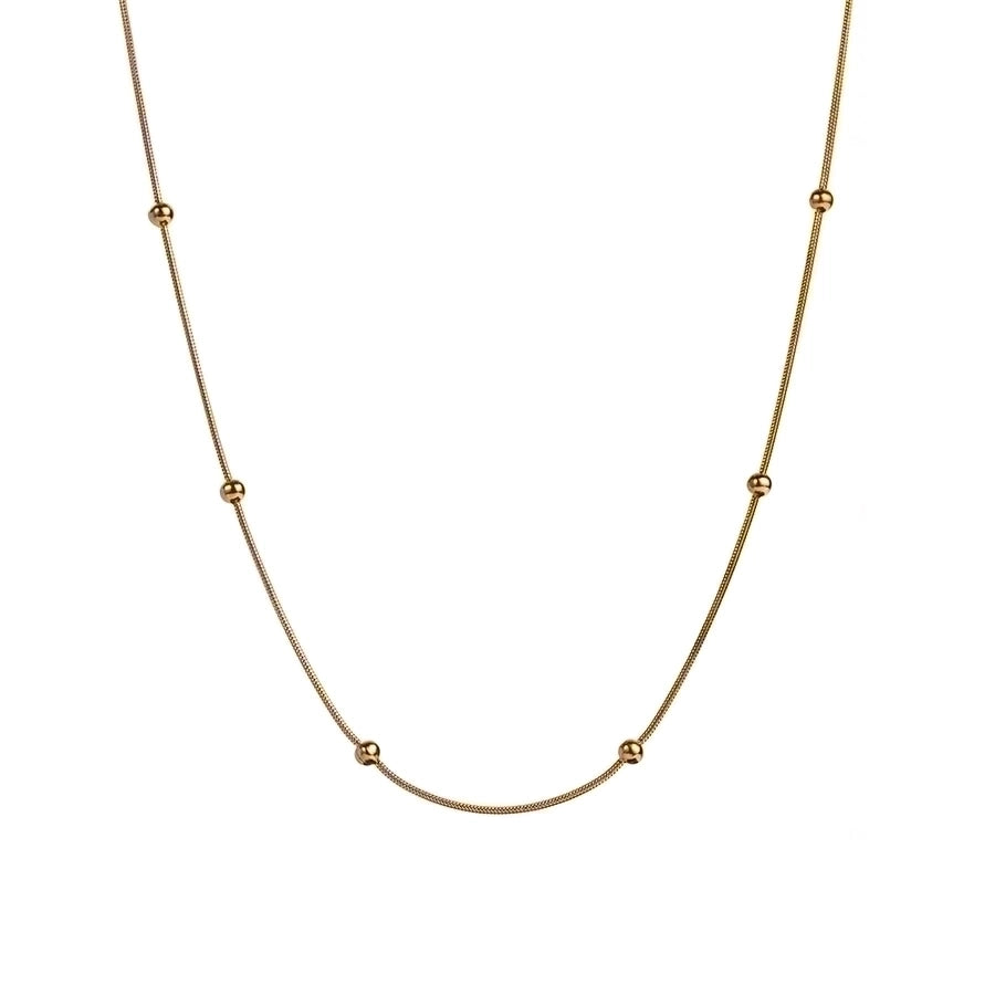 Jewelry Casual Simple Style Solid Color 304 Stainless Steel 18K Gold Plated Stainless Steel Necklaces