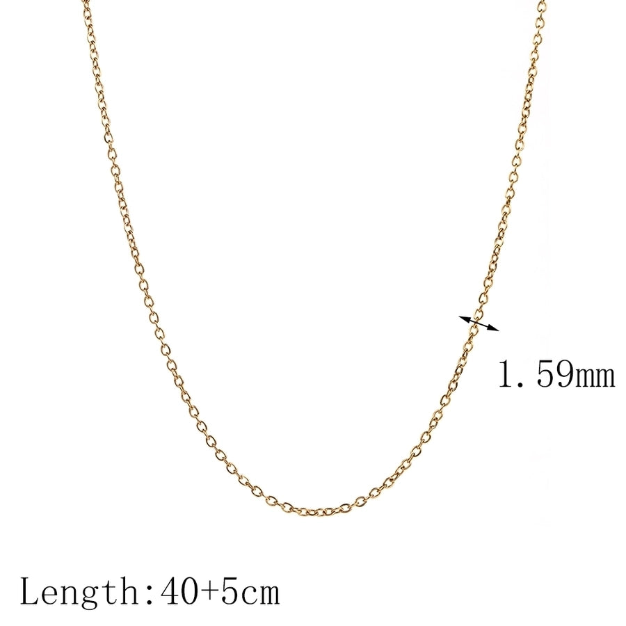 Jewelry Casual Simple Style Solid Color 304 Stainless Steel 18K Gold Plated Stainless Steel Necklaces