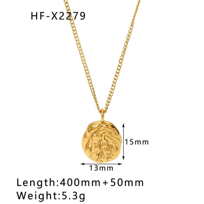 304 Stainless Steel 18K Gold Plated Simple Style Plating Water Droplets Heart Shape Rhinestones Necklace