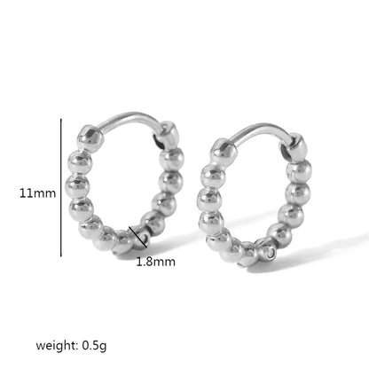 1 Pair Casual Simple Style Streetwear Twist Plating Inlay 304 Stainless Steel Zircon Earrings