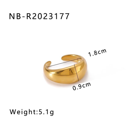 Jewelry Simple Style Classic Style Geometric 304 Stainless Steel 18K Gold Plated Rings