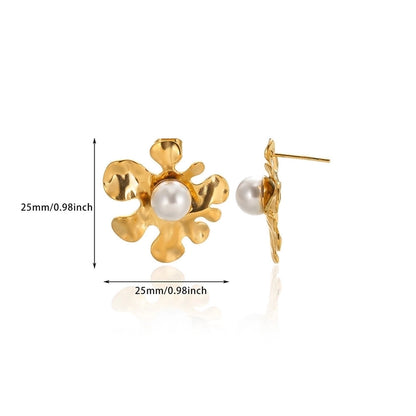 1 Pair Simple Style Starfish 304 Stainless Steel Ear Studs