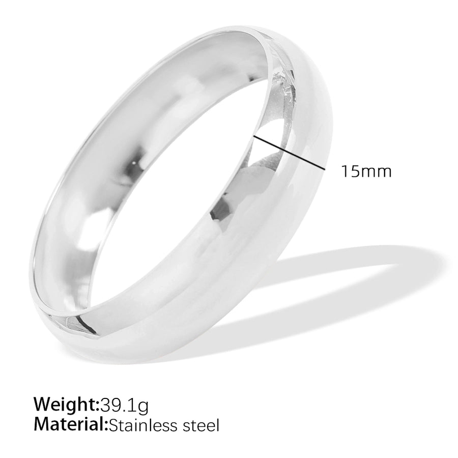 Exaggerated Simple Style Circle Round 304 Stainless Steel 18K Gold Plated Bangle In Bulk