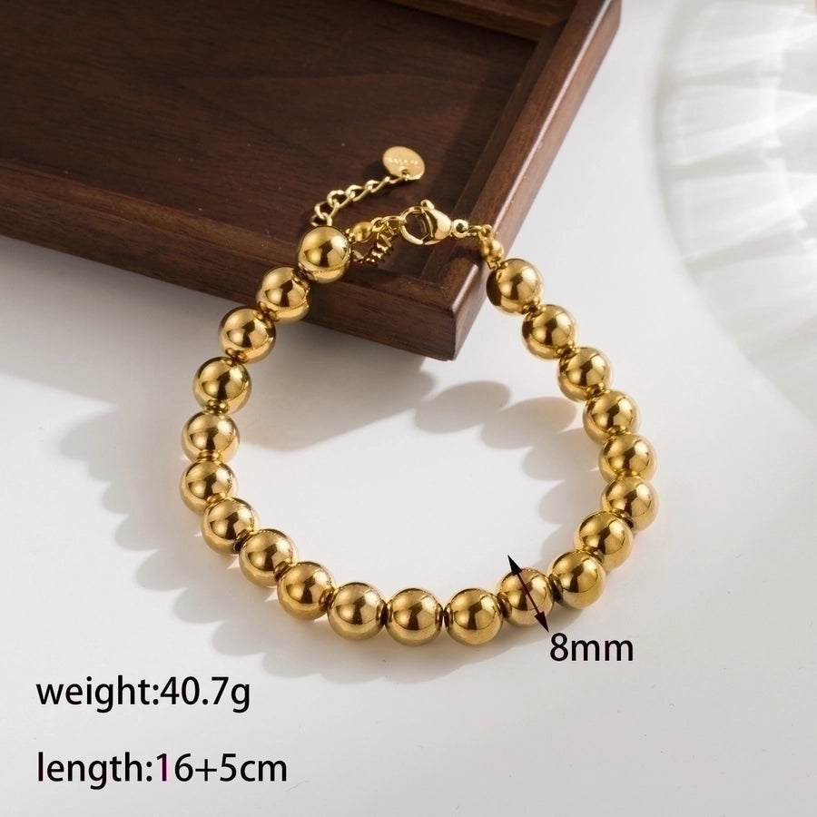 Jewelry IG Style Simple Style Solid Color 304 Stainless Steel 18K Gold Plated Plating Stainless Steel Necklaces