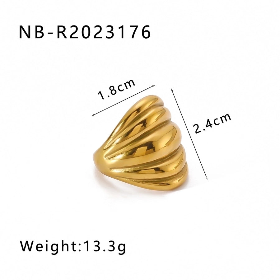 Jewelry Simple Style Classic Style Geometric 304 Stainless Steel 18K Gold Plated Rings