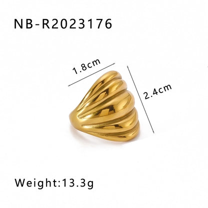 Jewelry Simple Style Classic Style Geometric 304 Stainless Steel 18K Gold Plated Rings